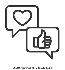 Communication Outline Icon Vector Illustration