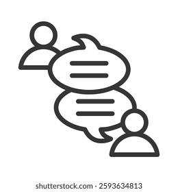 Communication Outline Icon Vector Illustration