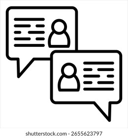 Communication Outline Icon Vector Illustration