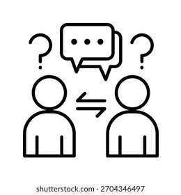 Communication Outline Icon Vector Illustration