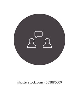 communication outline icon vector sign symbol illustration, can be used for web and mobile desgn