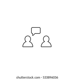 communication outline icon vector sign symbol illustration, can be used for web and mobile desgn