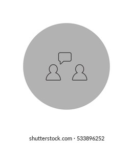 communication outline icon vector sign symbol illustration, can be used for web and mobile desgn