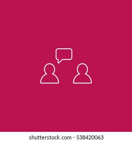communication outline icon vector sign symbol illustration, can be used for web and mobile desgn