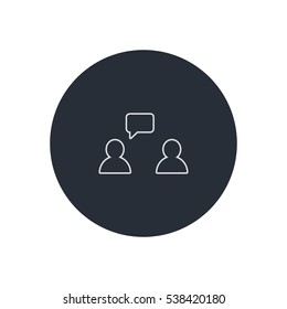 communication outline icon vector sign symbol illustration, can be used for web and mobile desgn