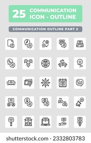 communication outline style icon design