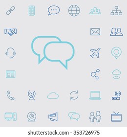 Linear Communication Icons Set Universal Communication Stock Vector ...