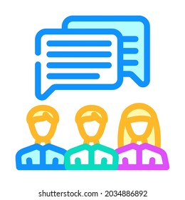 communication people color icon vector. communication people sign. isolated symbol illustration