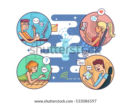Communication people at distance