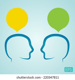 Communication people flat design