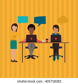 Communication and people graphic design , vector illustration