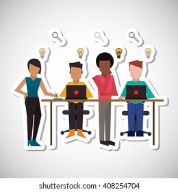 Communication and people graphic design , vector illustration