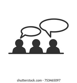 Communication. People and speech clouds