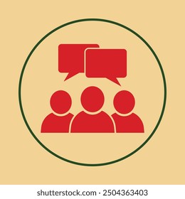 Communication people trendy icon abstract skilled vector illustration colorful artwork.eps