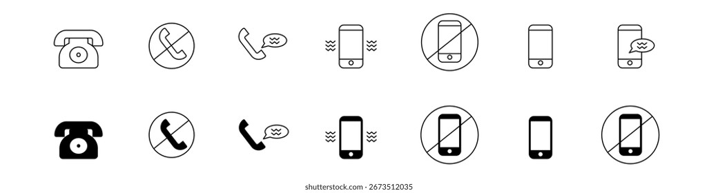 Communication and Phone Mobile Icon Pack