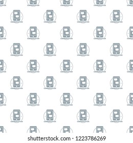 Communication phone pattern vector seamless repeat for any web design