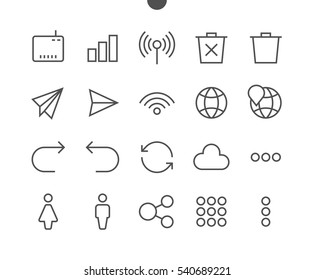 Communication Pixel Perfect Well-crafted Vector Thin Line Icons 48x48 Ready for 24x24 Grid for Web Graphics and Apps with Editable Stroke. Simple Minimal Pictogram Part 3-3