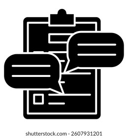Communication Plan icon Black Filled style.