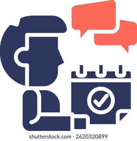 Communication Plan Icon Glyph Color Vector Illustration