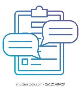 Communication Plan icon Gradient Fill style.