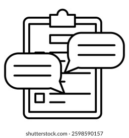 Communication Plan icon in Line style.