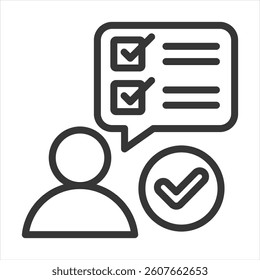 Communication Plan Outline Icon Vector Illustration