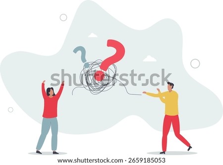 Communication problem, misunderstanding or confusion, mess or chaos communicate,human life.