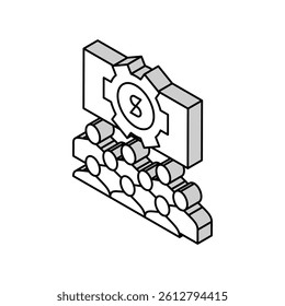 communication process on forum isometric icon vector. communication process on forum sign. isolated symbol illustration