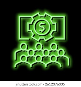 communication process on forum neon light sign vector. communication process on forum illustration