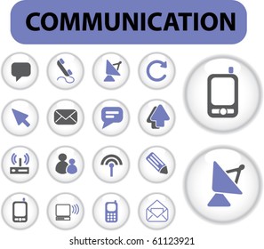 botones profesionales de comunicación. vector. ver más señales vectoriales en mi portafolio