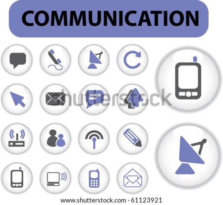 communication professional buttons. vector. see more vector signs in my portfolio