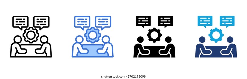 Communication Project icon Multi Style Vector Illustration