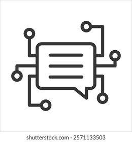 Communication Protocol Icon Vector Illustration Outline