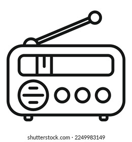 Communication radio icon outline vector. Online message. Social chat