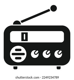 Icono de radio de comunicación simple vector. Mensaje en línea. Chat social