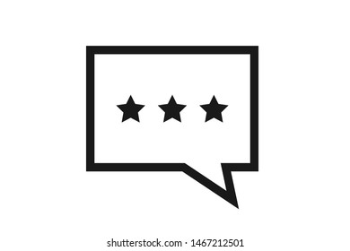 Communication rating icon, chat icon