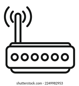 Communication router icon outline vector. Web online. Internet media