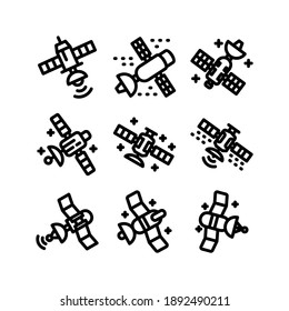 communication satellite icon or logo isolated sign symbol vector illustration - Collection of high quality black style vector icons
