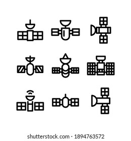 communication satellite icon or logo isolated sign symbol vector illustration - Collection of high quality black style vector icons
