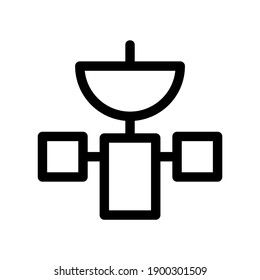 communication satellite icon or logo isolated sign symbol vector illustration - high quality black style vector icons
