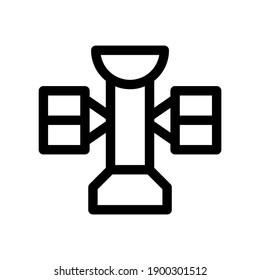 communication satellite icon or logo isolated sign symbol vector illustration - high quality black style vector icons
