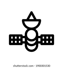 communication satellite icon or logo isolated sign symbol vector illustration - high quality black style vector icons
