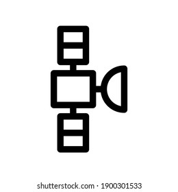 communication satellite icon or logo isolated sign symbol vector illustration - high quality black style vector icons
