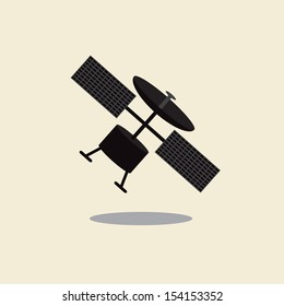 communication satellite with solar cells