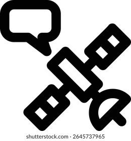 Satélite de comunicação, Tecnologia de comunicação, Ícone de contorno de satélite artificial