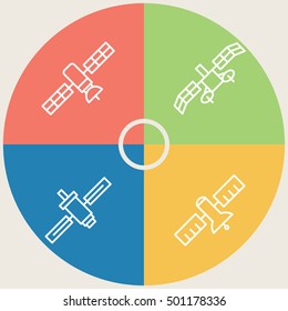 Communication satellite vector graphic