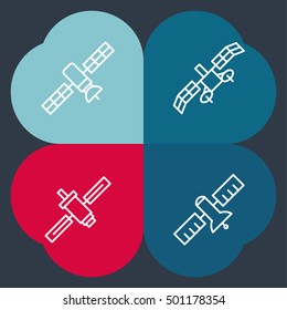 Communication satellite vector graphic