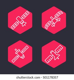 Communication satellite vector graphic