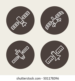 Communication satellite vector graphic