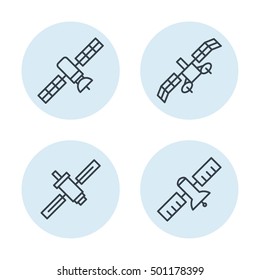 Communication satellite vector graphic